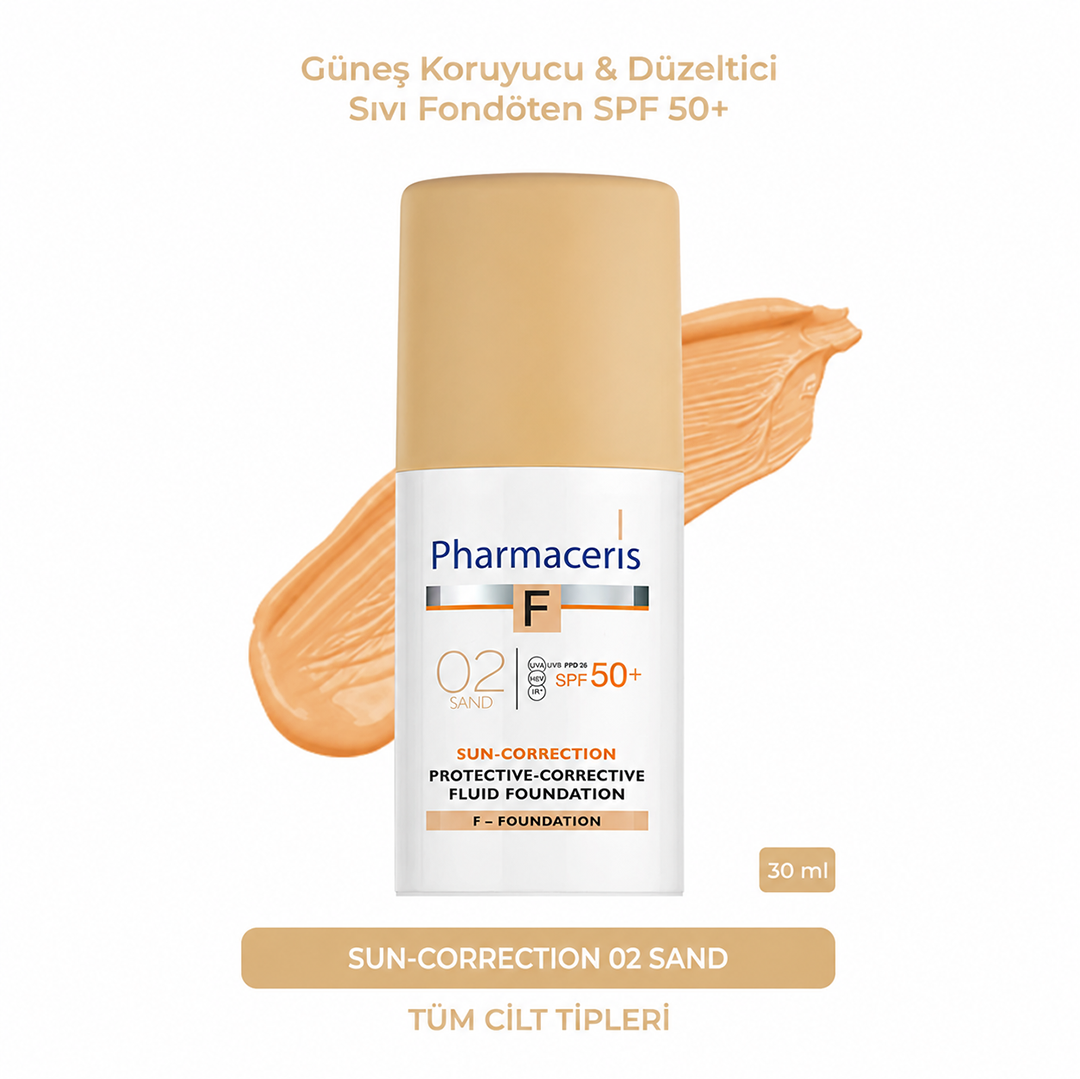 Sun-Correction Protective&Corrective Fluid Foundation SPF 50+ (02 Sand)